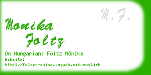 monika foltz business card